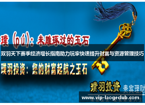 双羽天下赛季经济增长指南助力玩家快速提升财富与资源管理技巧