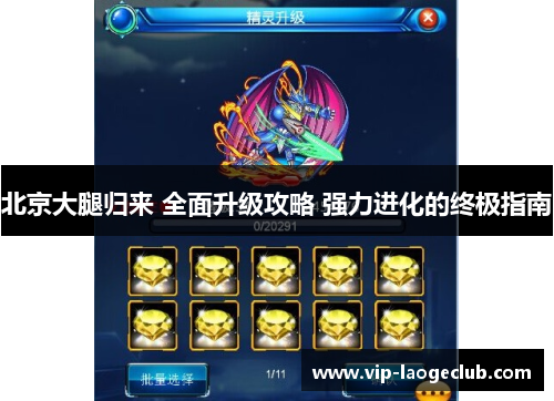 北京大腿归来 全面升级攻略 强力进化的终极指南