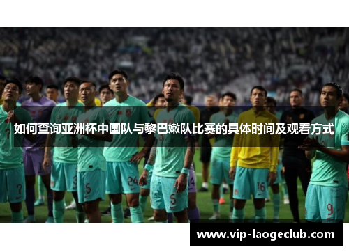 如何查询亚洲杯中国队与黎巴嫩队比赛的具体时间及观看方式